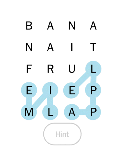 Getting hints in Strands game
